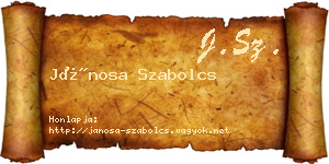 Jánosa Szabolcs névjegykártya