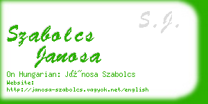 szabolcs janosa business card